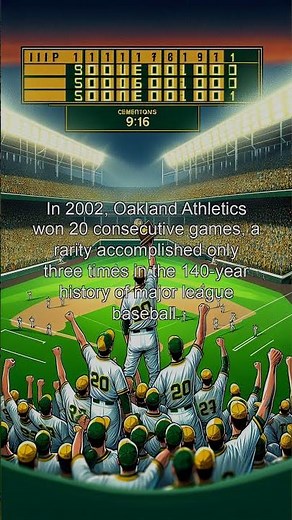 Oakland Athletics' Historic 20-Game Winning Streak in 2002