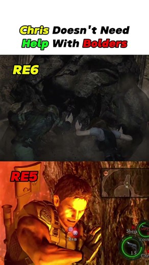 Chris Doesn't Need Help With Bolders #residentevil #residentevil6 #leonkennedy #shorts #redfield