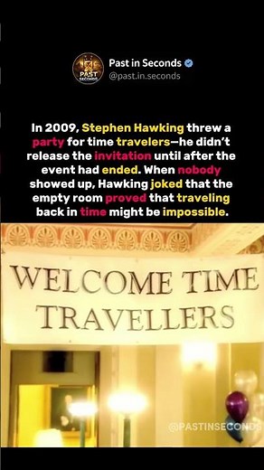 Stephen Hawking Threw a Party for Time Travelers