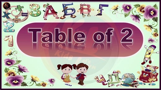 Learn how to multiply | Table of 2 | Table of 2 - 2x1=2