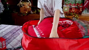 Shappy 4 Pcs Wreath Storage Bag Container with Clear Window, 24 Inch