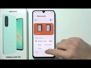 SAMSUNG Galaxy A26 5G: How to Add Date & Time Stamp on Photos