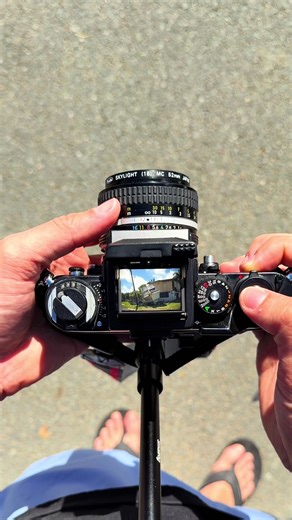 The Nikon F3 has one of the satisfying shutter sounds. Shooting with the DW-3 waist level viewfinder. • • • • • • • #asmr #pov #35mm #fyp