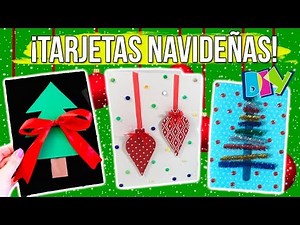 10 TARJETAS de NAVIDAD FÁCILES y bonitas HECHAS A MANO 🎄MANUALIDADES NAVIDEÑAS DIY