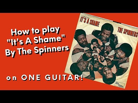 THE PHANTOM GUITAR #2: The Spinners - It's A Shame - Both guitar parts at once!