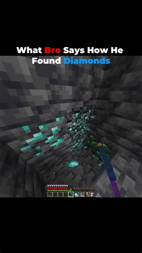 How Does Bro Gets The Largest Diamond vein Every time #minecraft