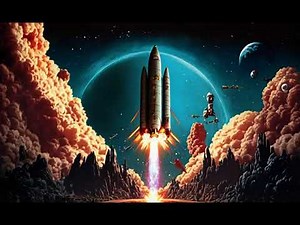 Galactic Escape: AI-Generated 3D Animation of a Rocket Launching from a Planet