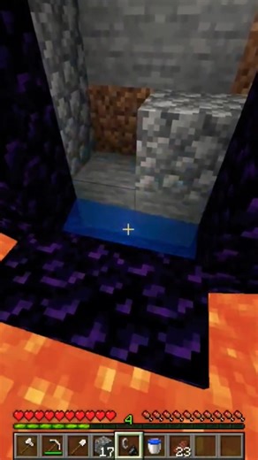 Water Bucket Nether Portal Trick in Minecraft