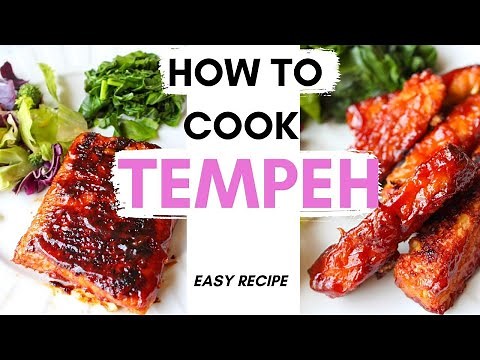 HOW TO COOK TEMPEH / Easy bbq tempeh - baked and stove top / Easy high protein vegan recipe