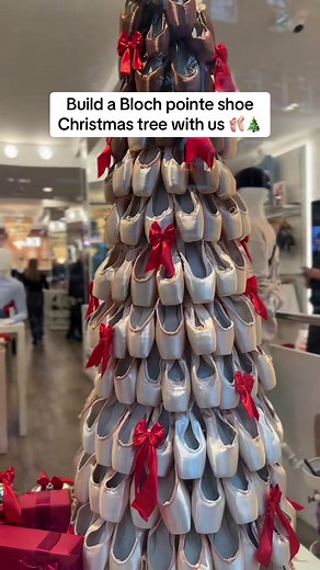 Christmas has arrived at Bloch! How many pairs of pointe shoes do you think this took to build? 🩰🎄 Our infamous Pointe Shoe Christmas Trees are being #PerfectlyHandmade by our store teams all across the USA, UK and Europe over the coming weeks! Make sure to stop by one of our stores and snap a picture next to it, and tag us so we can share! 🎄 #Bloch #BlochPointeShoes #ChristmasTree #Ballet #PointeShoes | Bloch Dance Europe