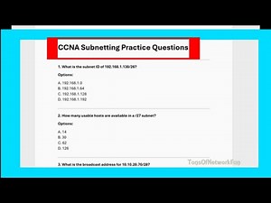 CCNA Subnetting Practice Questions 🔥 Must Know for the CCNA Exam!
