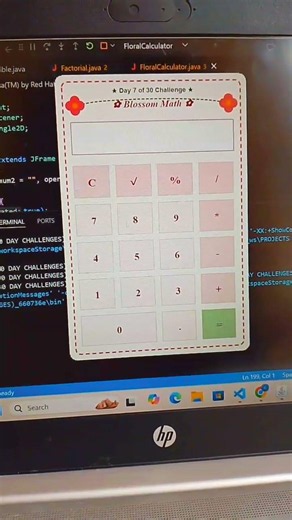 Day 7/30: Coding something beautiful today ✿ #shorts #aesthetic