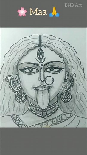 🙏 Maa Kali Drawing Easy 🌺 #kalimaa #maakali #diwali #drawing #art #shorts