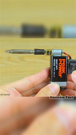 How To Make A Electric Screw Driver Using DC Motor । Simple Gadgets