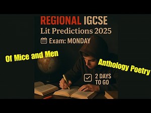 REGIONAL IGCSE English Literature Predictions 2025 🔥 | What Might Come Up on Monday?