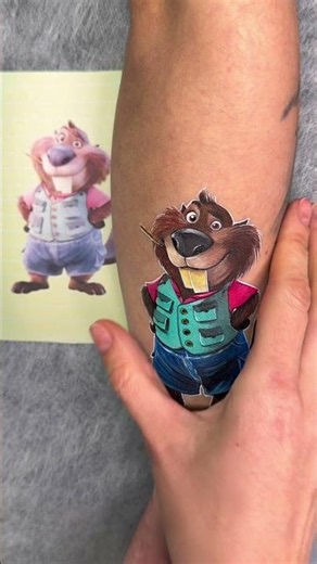 Draw and erase characters from Zootopia ❤️ #trend #zootopia #bodyart