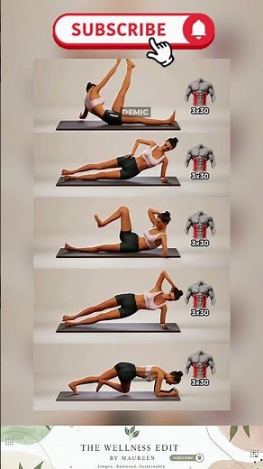 6 Side Plank Variations for a Stronger Core 💪 | Home Workout No Equipment