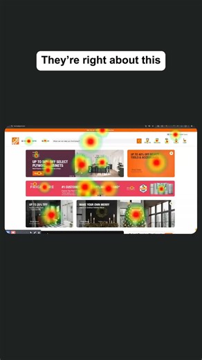 Most websites lose people because they hide what matters. Home Depot uses tabs, not sliders, because tabs keep content open and clear. You see categories instantly, with no extra effort. This lowers friction, speeds up product search, and shows more value at one glance instead of hiding items. That’s why my clients use this Shopify app. In five minutes, they see which landing pages have a problem, what the problem is, or if everything is fine. Before driving more traffic, fix what’s already on t