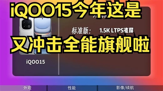 反复横跳！又搞影像，iQOO15今年这是又冲击全能旗舰啦？