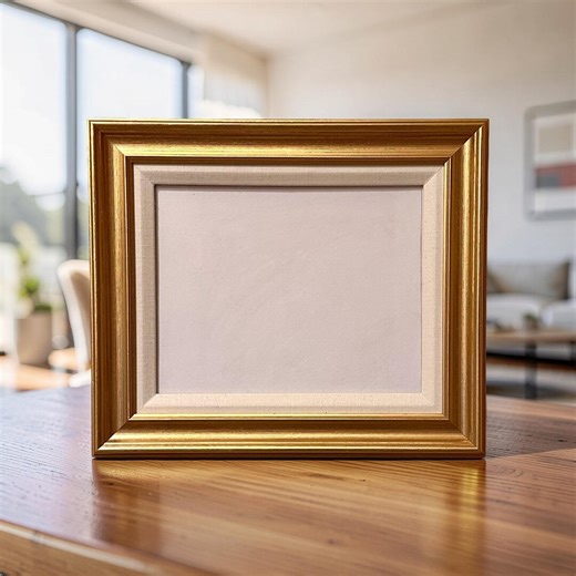 Elegant Gold Vintage 1980's Picture Frame With Glass and Mat. - Etsy