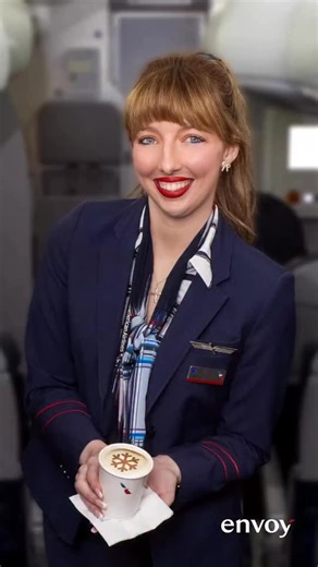 ☕️Clock this tea: Winter is officially boarding.❄️🤏 Warm wishes for the winter solstice!☃️ | Envoy Air