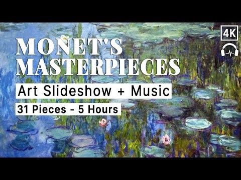 Claude Monet Paintings Slideshow Impressionist TV Art Screensaver 4K with Classical Music
