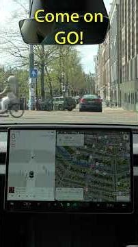 Tesla FSD Europe tackles busy intersection #fsd #Tesla #fsdeurope