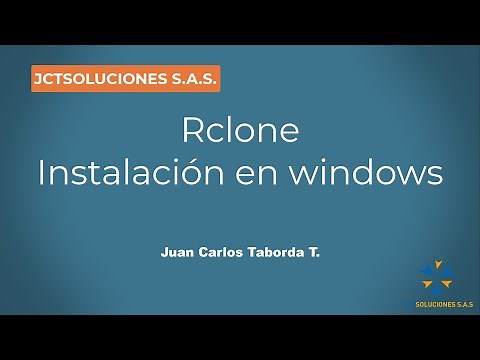 Rclone instalación en windows