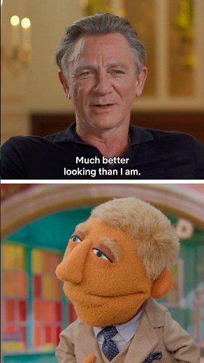 Daniel Craig's reaction to Sesame Street's Beignet Blanc 🥲