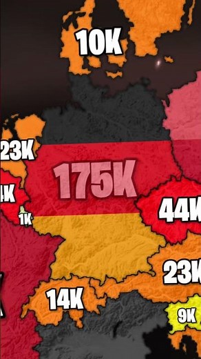 🦠 Number of deaths caused by Covid-19 in each country 🪦 #europe #geography #map