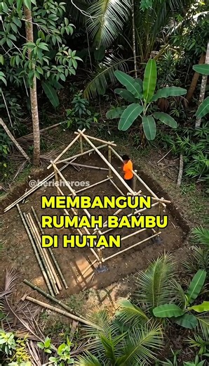 Membangun Rumah Bambu di Hutan! Survival Craft! #craft #nature #buildingconstruction