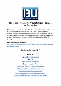 How to Start Preparing for UPSC_ Strategies, Resources and Success Tips - SlideServe
