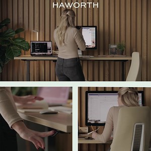We know you know: Getting more movement through your day is essential for health. Our Upside desk makes it easy. | Haworth