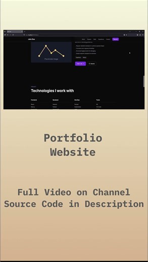 Professional Developer Portfolio (Next.js + Tailwind) #coding #portfolio #website #developer #css
