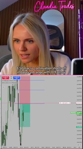 Recovered my loss from this morning so continuing my full green week so far! Took this live on my YouTube channel: Claudia Trades. Tune in with me live every Wednesday, Thursday and Friday :) #trading #daytrading #trader #ict