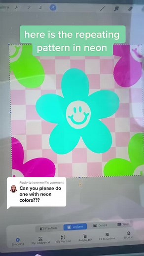 Creating a Neon Repeating Pattern in Procreate