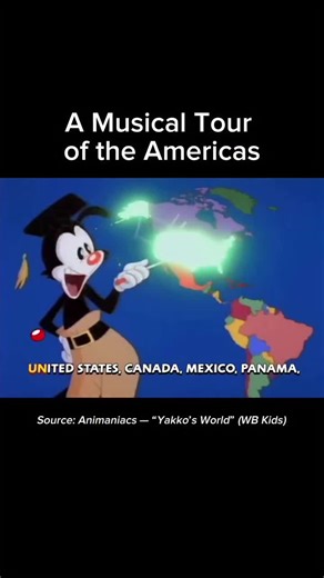 All these people crying because Bad Bunny mentioned all the Americas and not just US, missed this critical short from Wakko on WB's Animaniacs when they were kids; and...it... SHOWS. #animaniacs #america #badbunny #Trump #tiktok