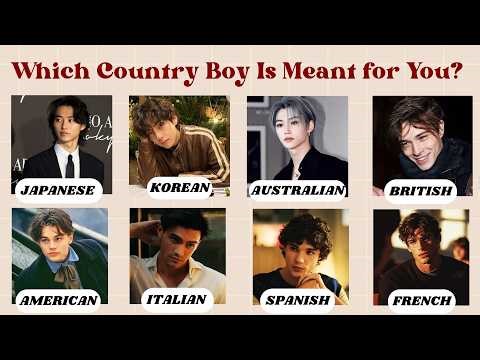 Which Country Boy Is Meant for You? 💖| Find Your Dream Boyfriend! | ‪@quizgalaxtopia‬