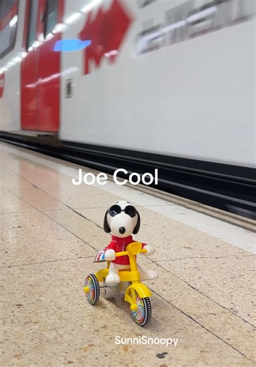 Joe Cool at the train station #snoopy #joecool #train #coolguy #peanuts