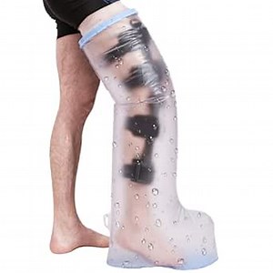 Waterproof Cast Covers for Shower Leg - Extra-Large Cast Protector for Adult with Non-Slip Bottom - Water Proof Reusable Sleeve Dry Bag Wound Cover For Bandage, Cast, Knee Brace, Foot Boot Shower & Swimming After Surgery
