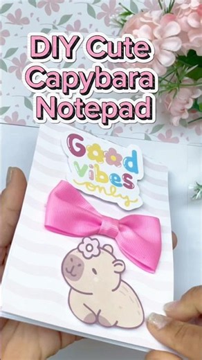 DIY Cute Capybara Notepad! 🦫 #papercraft #stationary #capybara