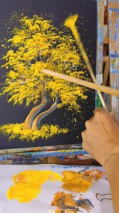 Draw golden tree easy #drawtree #painting #art | Nguyễn Văn Hoà Art