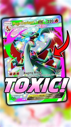 Mega Charizard X EX! Looks TOXIC! 🔥 Mega Shine Hype! #pokemon #pokemontcgpocket #pocket #shorts