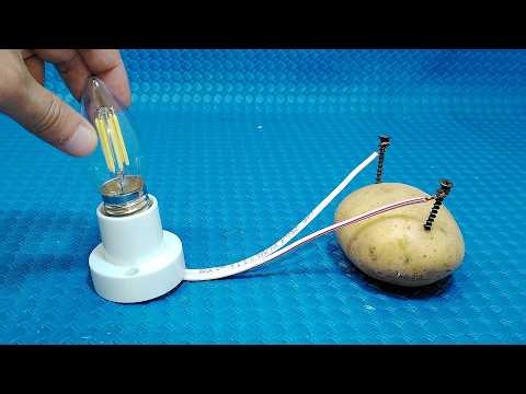 How to generate free electricity with potato (Led Lamp) | Simple Tips
