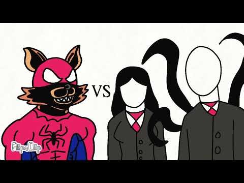 Werewolf Spider-Man vs Slenderman & Slenderwoman