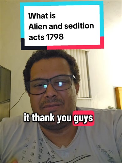 alien and sedition acts 1798 used during war time and Donald Trump enacted aliens and enemies act and trying to use the alien and sedition acts from 1798. September 19 2025 7:51pm #1stamendment #freedom #speech #seditionact
