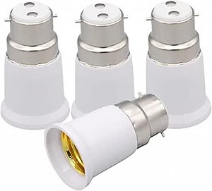 B22 to E27 Light Socket Adapter, Bulb Holder Lamp Base Converter, Converter Bayonet Cap Edison Screw Holder, 4 Pack