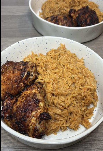 Delicious Air Fryer Chicken Thighs with Jollof Rice Recipe