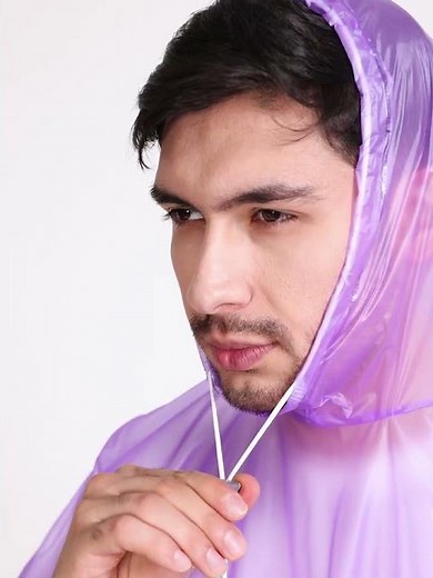 Purple Waterproof Poncho for Men | Aashi Rainwear