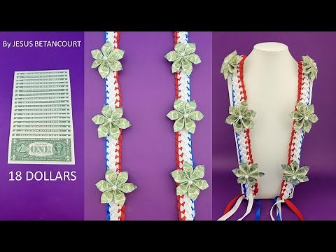 🤑How to Make a Money ribbon graduation lei